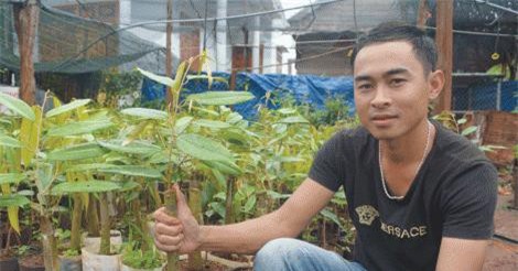 "Hot boy bánh mật" kiếm bộn tiền nhờ đưa giống sầu riêng "vua" về quê