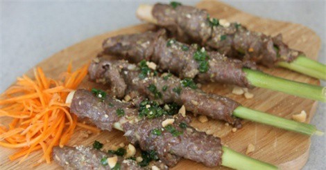 Học cách làm món bò cuộn sả nướng đã thèm ngày mưa