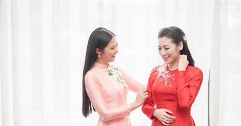 Hoa hậu Ngọc Hân kể chuyện may áo dài cưới cho Tú Anh