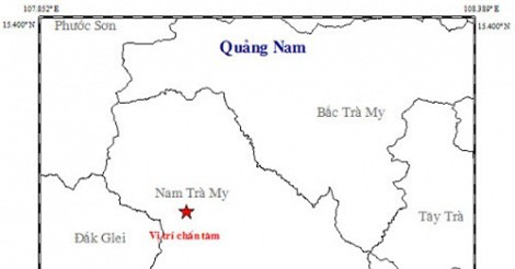 4 trận động đất liên tiếp trong sáng nay ở Quảng Nam