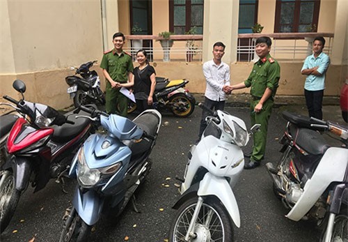 19 xe máy mất cắp được đồng loạt trao trả cho chủ nhân