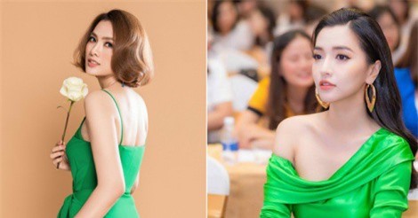 Sao Việt lăng xê tông xanh lá hot trend