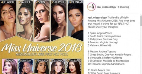 H'Hen Niê được dự đoán vào top 5 Hoa hậu Hoàn vũ 2018